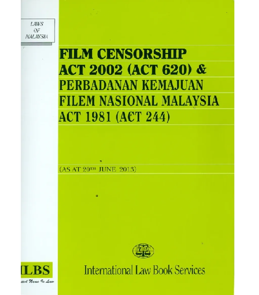 Film Censorship Act 2002 Act 620 Bukuboy Malaysia