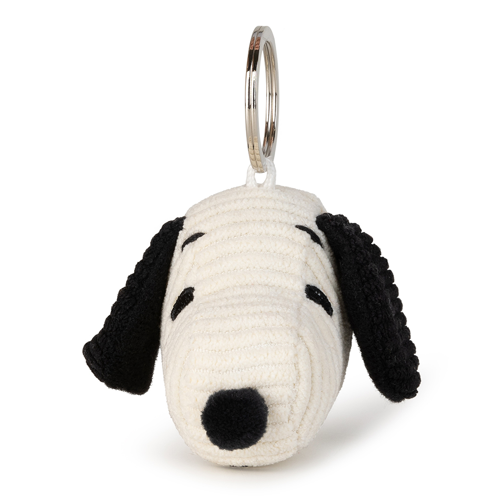 33205001 Snoopy Head Corduroy Cream keychain - 4,5 cm - 2-_4