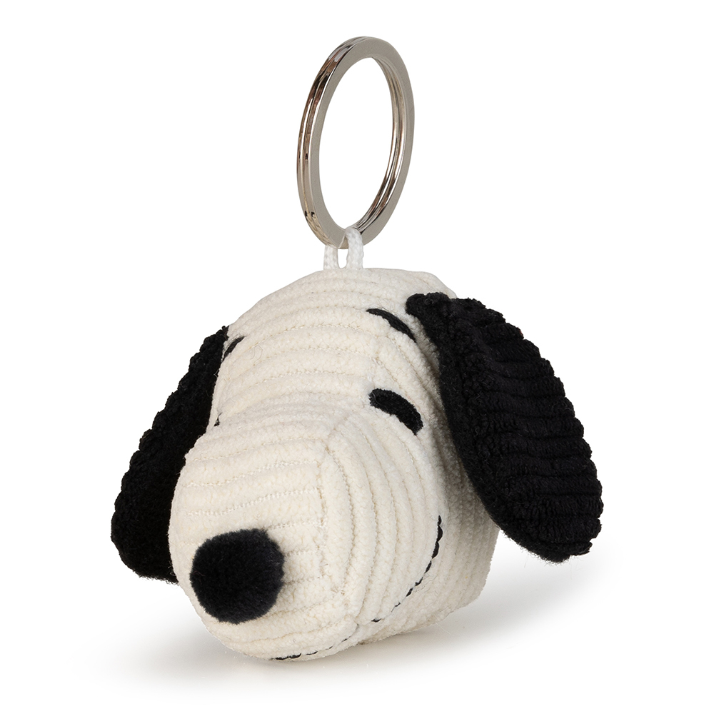 33205001 Snoopy Head Corduroy Cream keychain - 4,5 cm - 2-_2
