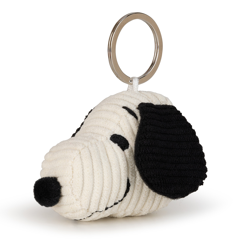 33205001 Snoopy Head Corduroy Cream keychain - 4,5 cm - 2-_1