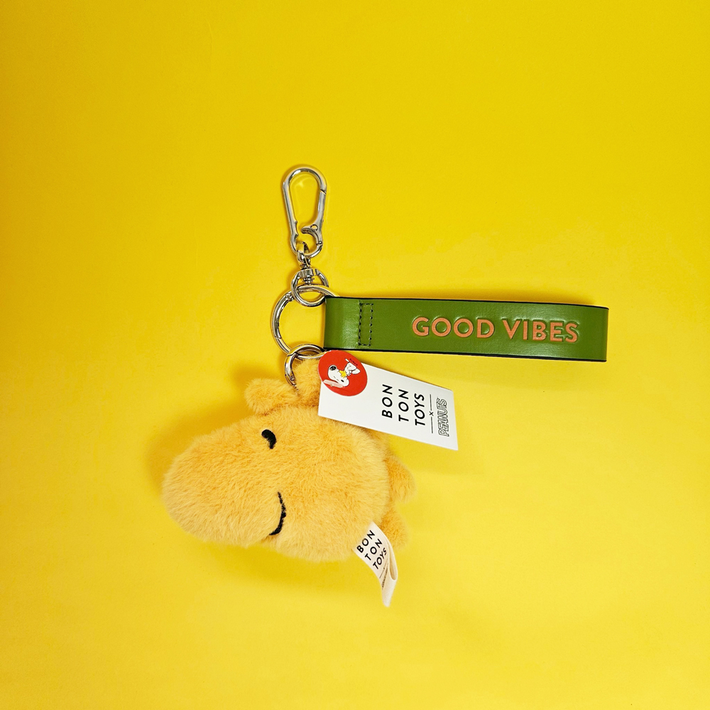 33205006-Woodstock ECO Fuzzy Yellow bag charm-1