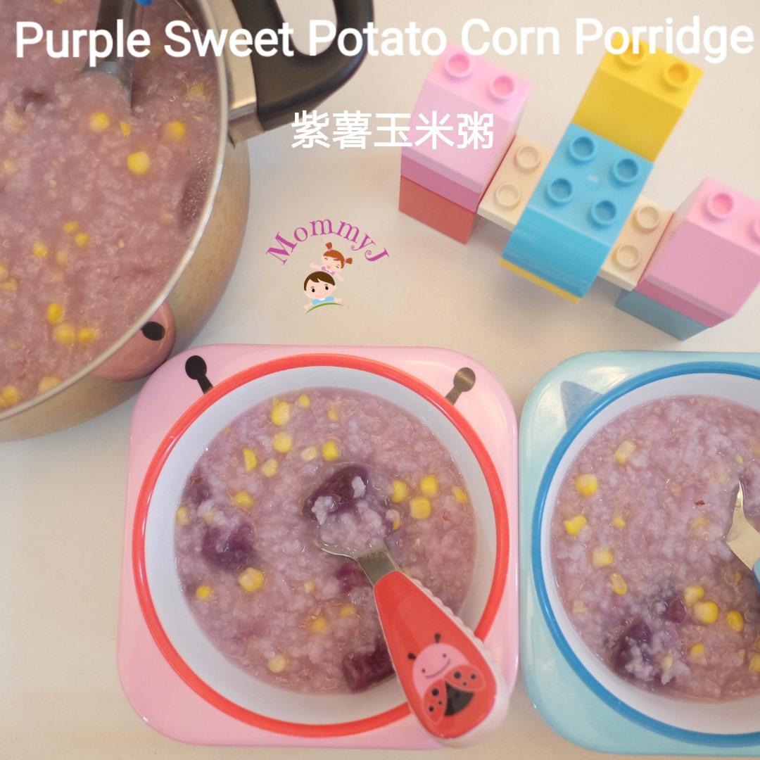 Purple Sweet Potato Corn Porridge