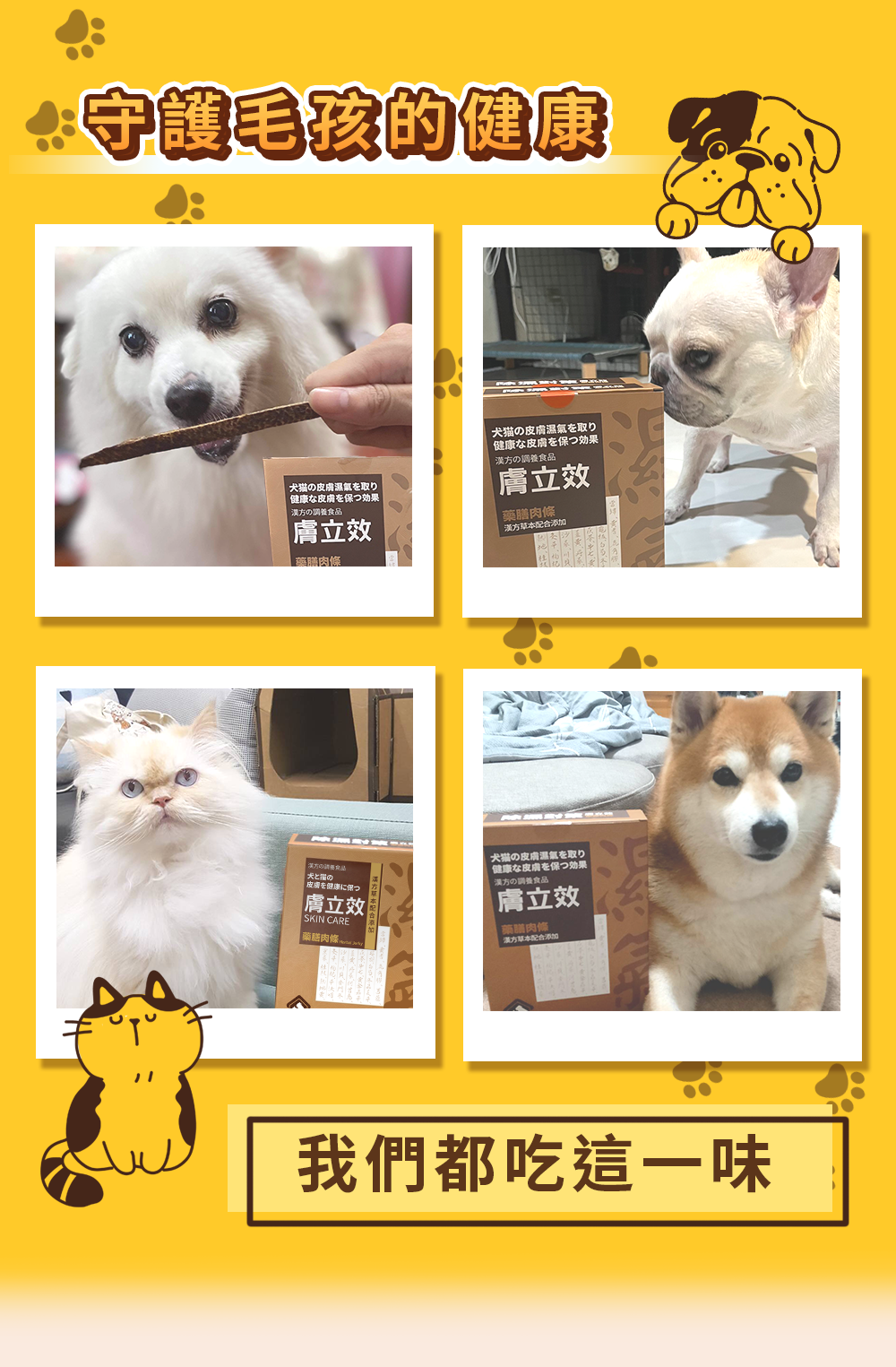 漢方寵物保健品貓狗體內除濕氣皮膚毛保健黴菌黑點紅點搔癢皮膚問題4_藥膳肉條.jpg