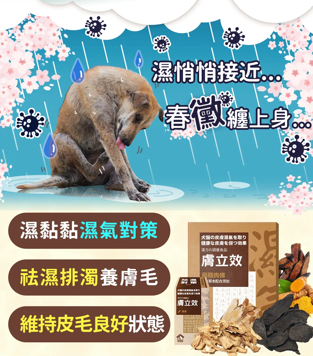 寵樂芙漢方祛濕養膚膚立效 春天不只是濕疹搗亂 是皮膚炎還是過敏