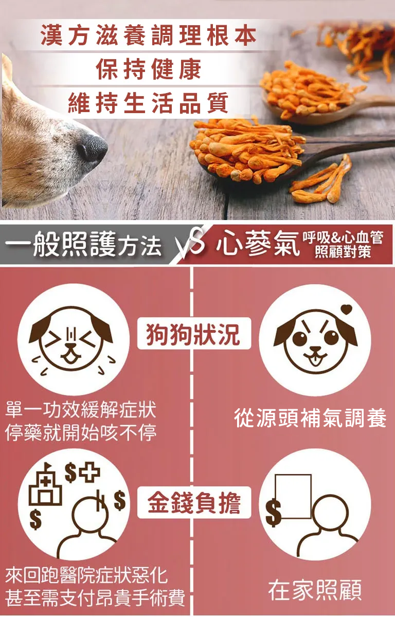 漢方保健品寵物貓狗氣管保養氣管塌陷逆向噴嚏呼吸道照顧_照顧好處
