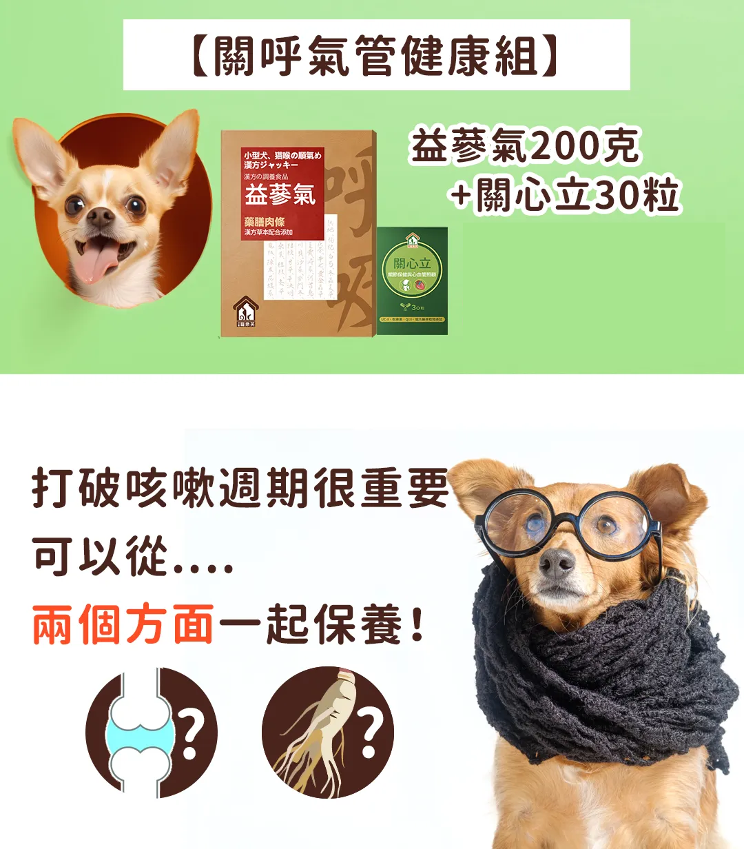 漢方保健品寵物貓狗氣管保養氣管塌陷逆向噴嚏呼吸道照顧1.jpg