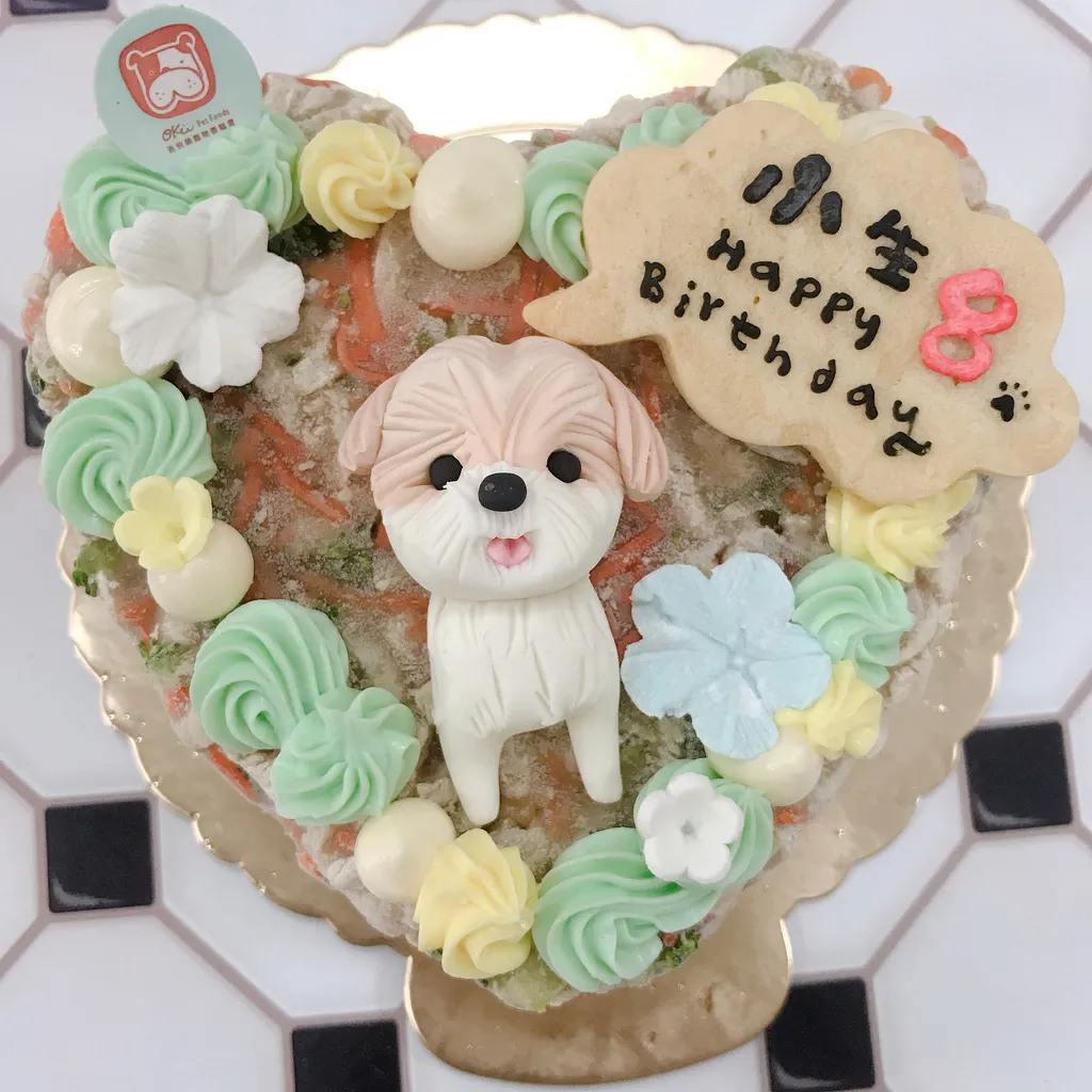 6吋 寒天雞肉凍 不含糖偶 可加購 吉快樂寵物蛋糕屋okii Pets Cake