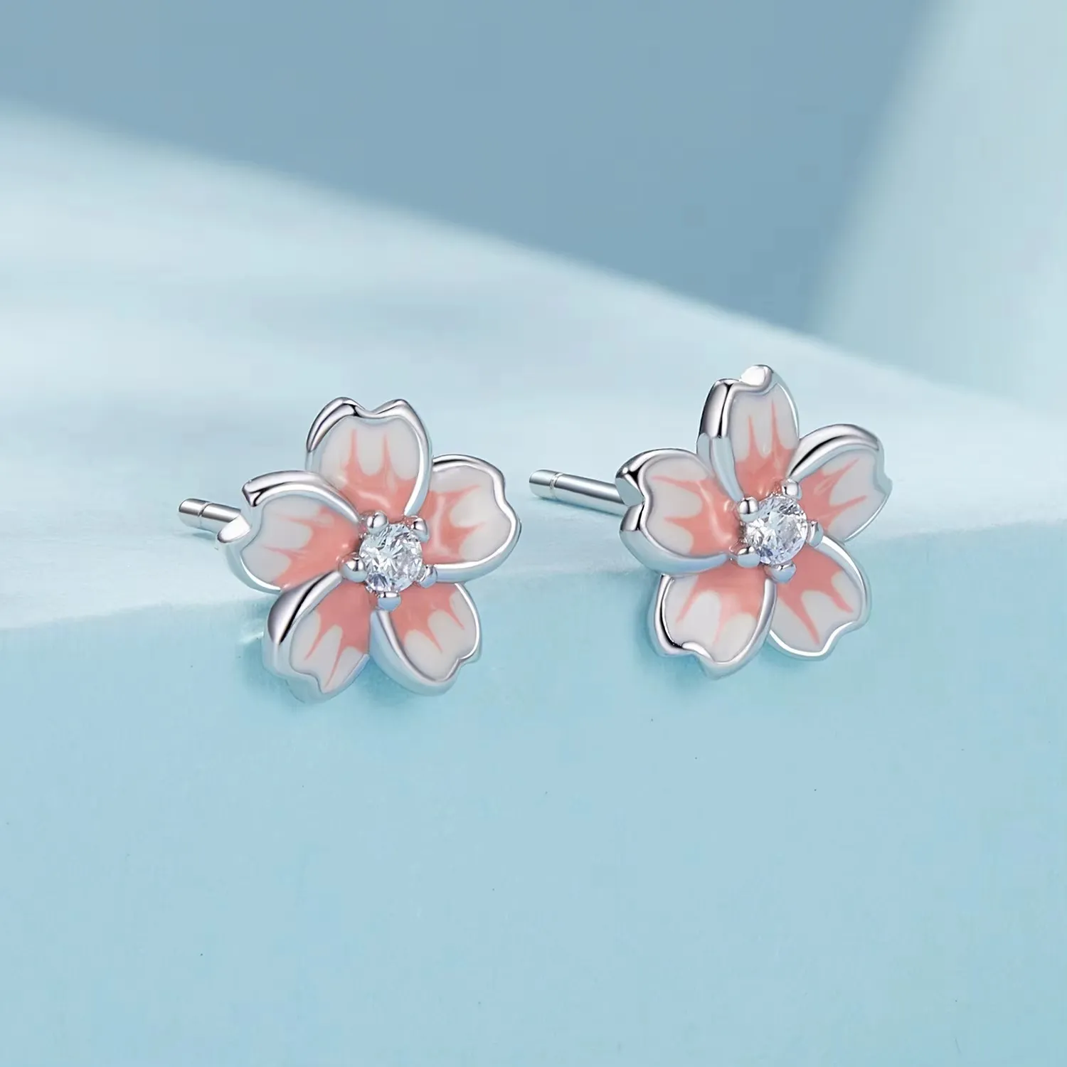 Pink Sakura S925 Earrings