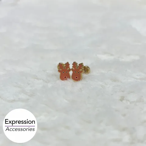 Reindeer Stainless Steel Earrings