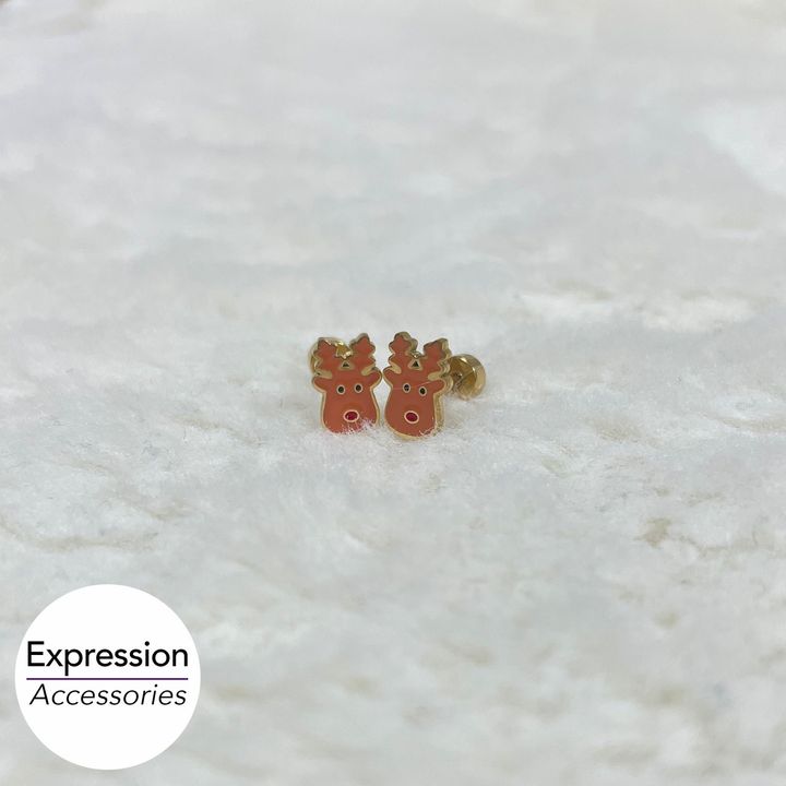 Reindeer Stainless Steel Earrings