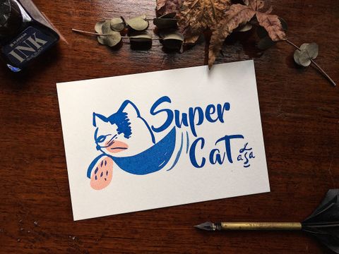 supercat貓超人孔版印刷明信片.jpg