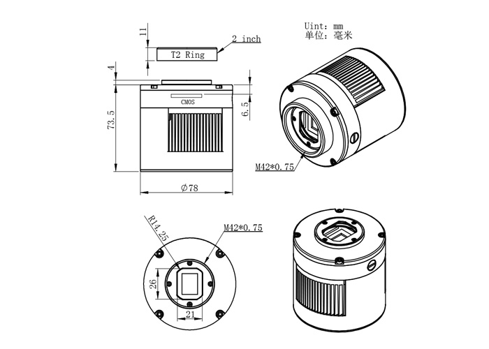 Mechanical Diagram - ASI294MM Pro