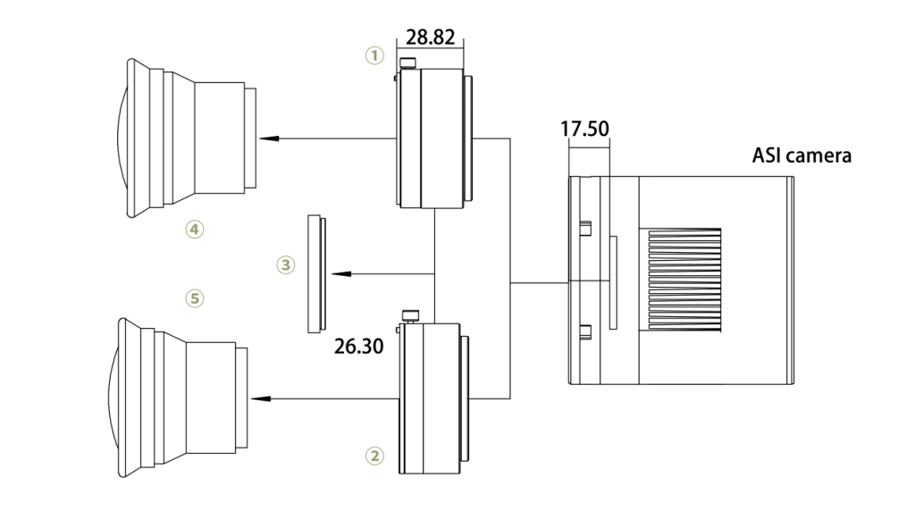 Connecting DSLR lens Diagram of 2600