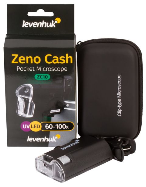 Pocket Magnifier with LED Illumination Levenhuk Zeno 90 Compact Fresnel Lens 
