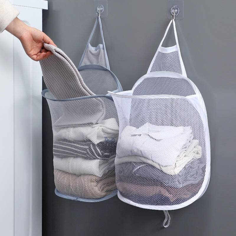 1PC Zippered Mesh Laundry Wash Bags Protection Net Foldable Thicken  Delicates Underwear Lingerie Washing Machine Clothes Bags - AliExpress