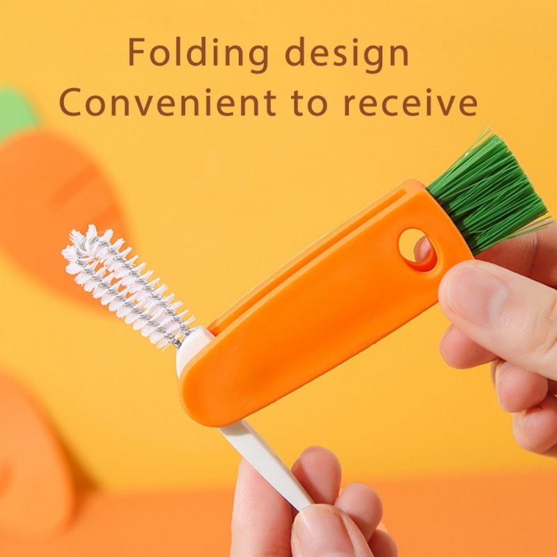 3 in 1 Multifunctional Cleaning Brush,(3Pcs) Cup Lid Cleaning Brush Set,  Bottle Cleaning Brushes, Water Bottle Cleaner Brush, Multi-Functional  Crevice Cleaning Brush 