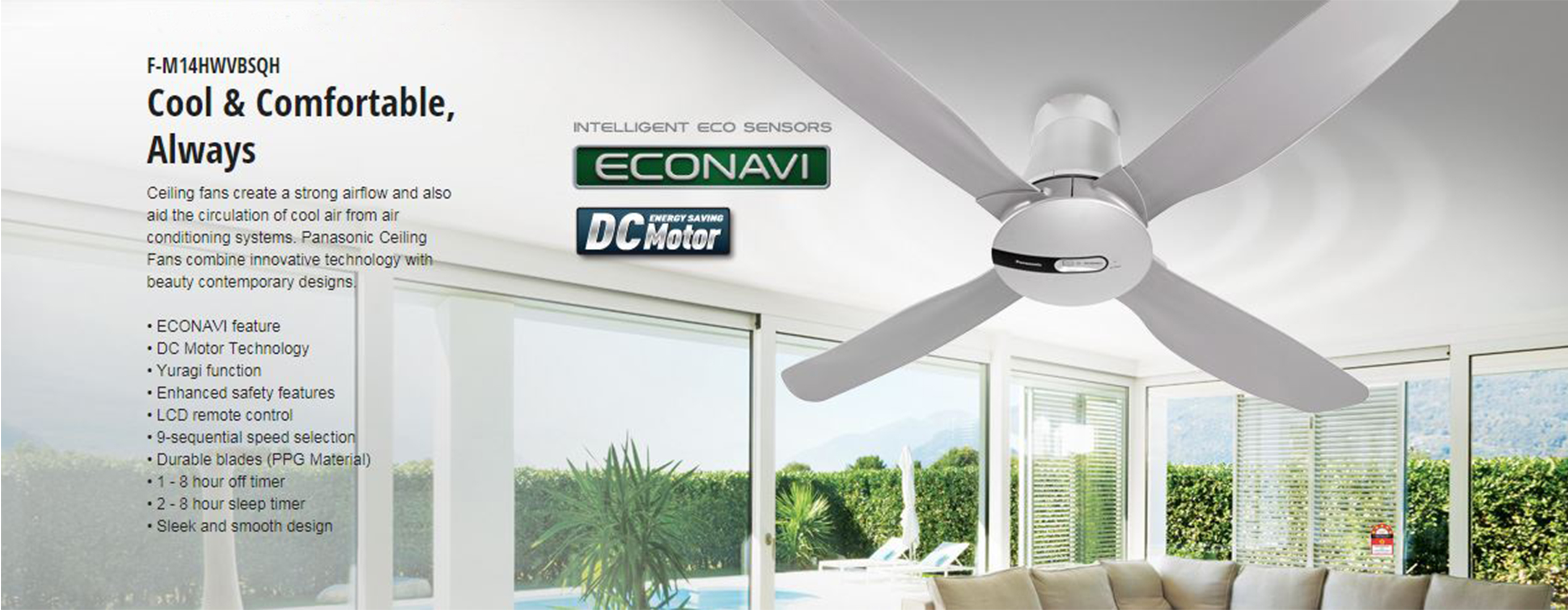 Panasonic FM14HW Ceiling Fan WL E Store Panasonic FM14HW Ceiling Fan WL E Store