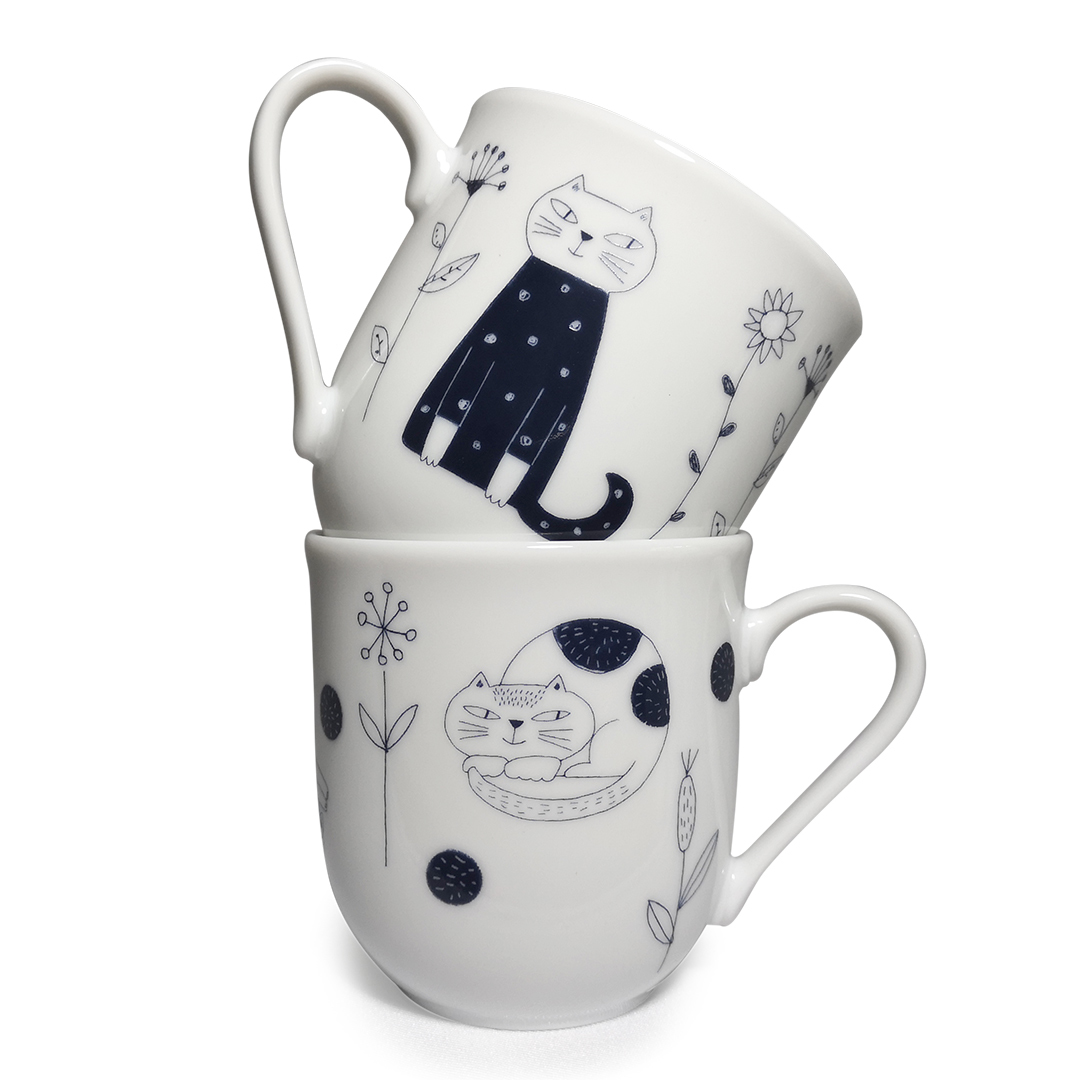 Uchi Cat Ceramic Cup Set 