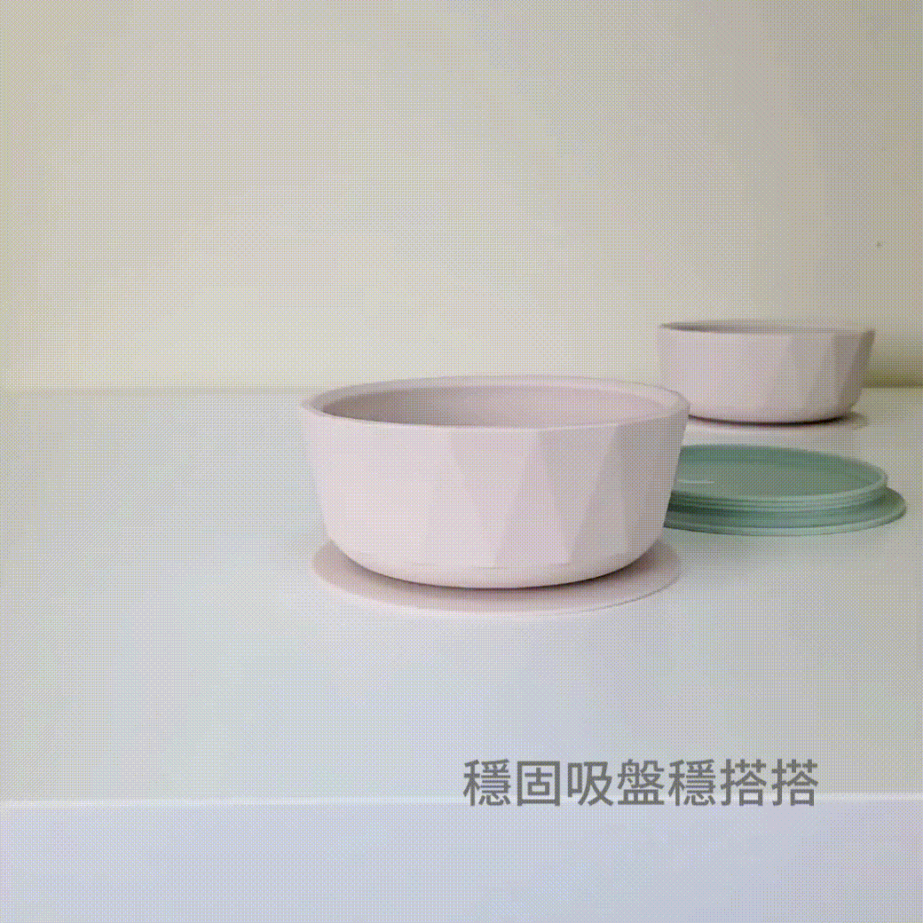 2angels 矽膠鑽石吸盤學習餐碗湯匙組 餐碗+湯匙兩入 - 寶寶/兒童餐具/餐盤 - 矽膠 多色
