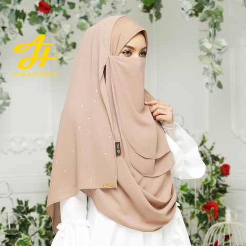Hijab Niqab Letiza Premiera - Hazelnut-3.jpg