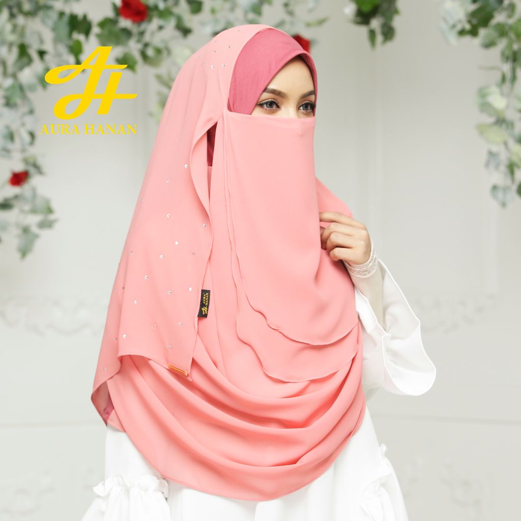 Hijab Niqab Letiza Premiera - Pink -2.jpg