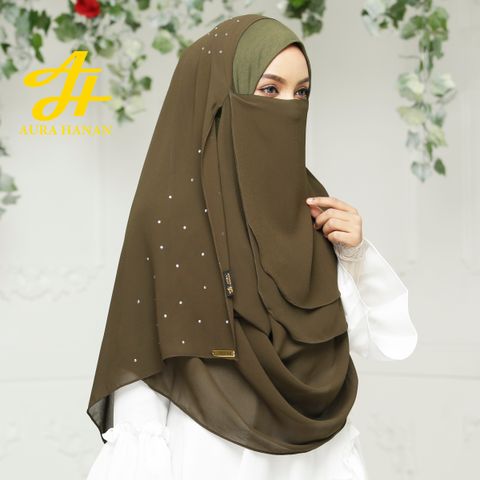 Hijab Niqab Letiza Premiera - Olive-2.jpg