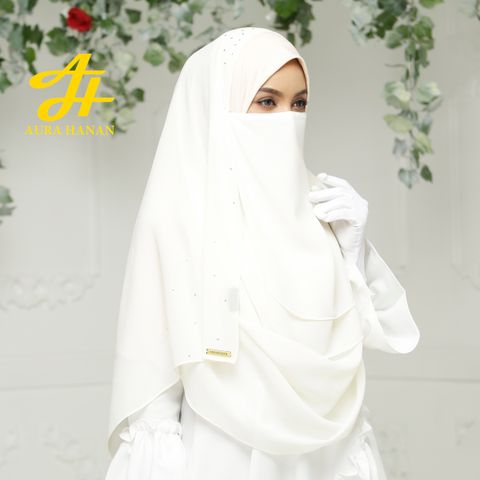 Hijab Niqab Letiza Premiera - Cream-1.jpg