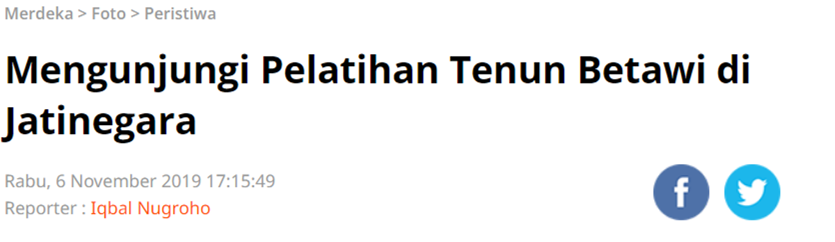 Mengunjungi Pelatihan Tenun Betawi di Jatinegara