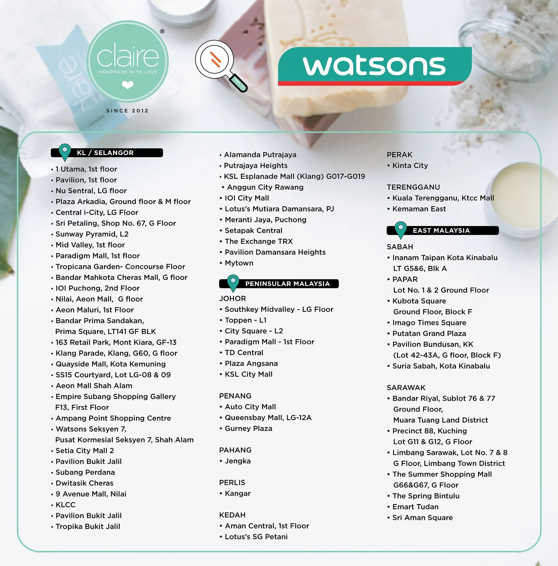 Claire Organics @ Watsons