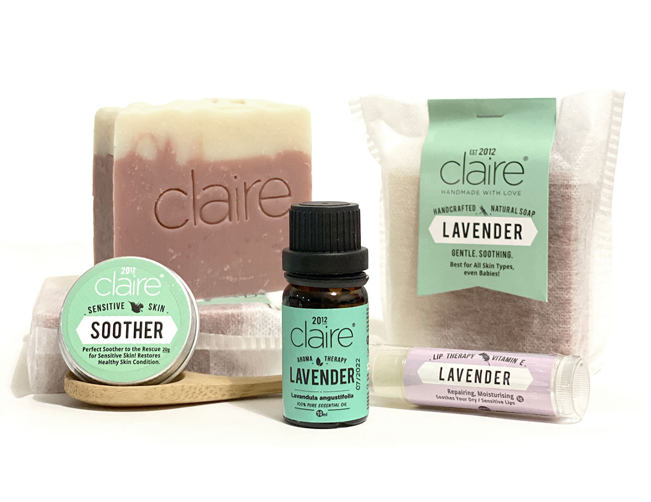 Claire Organics Favourire Lavender Soap and Essential Oil