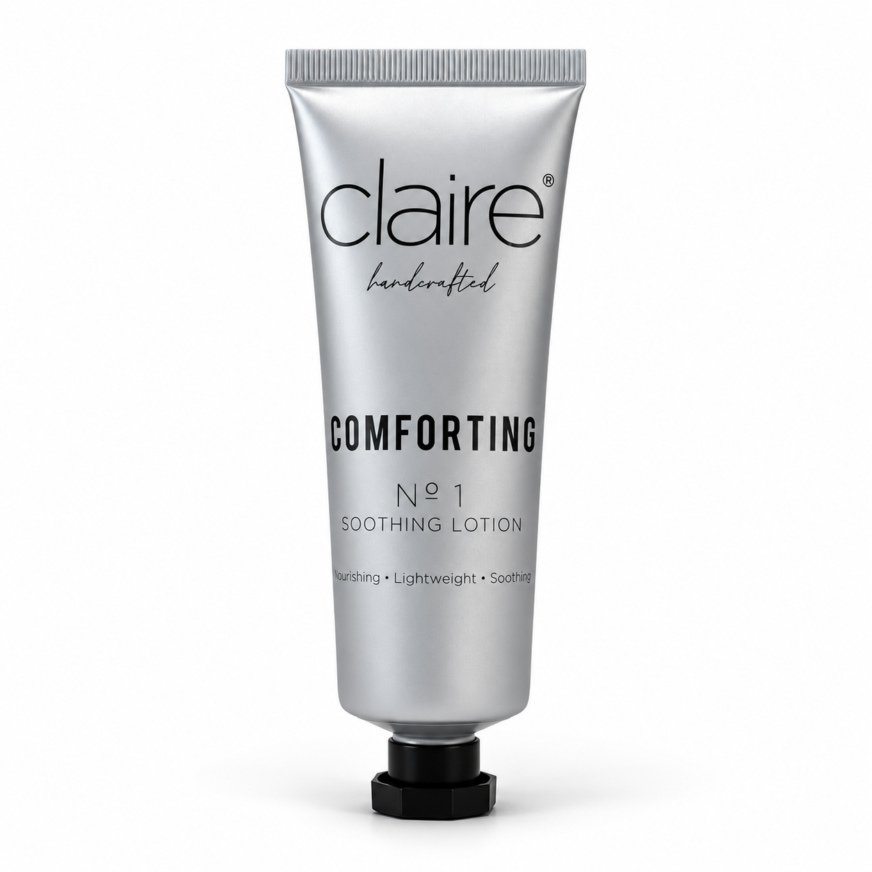 Minimalist Silver Comforting Lotion Tube