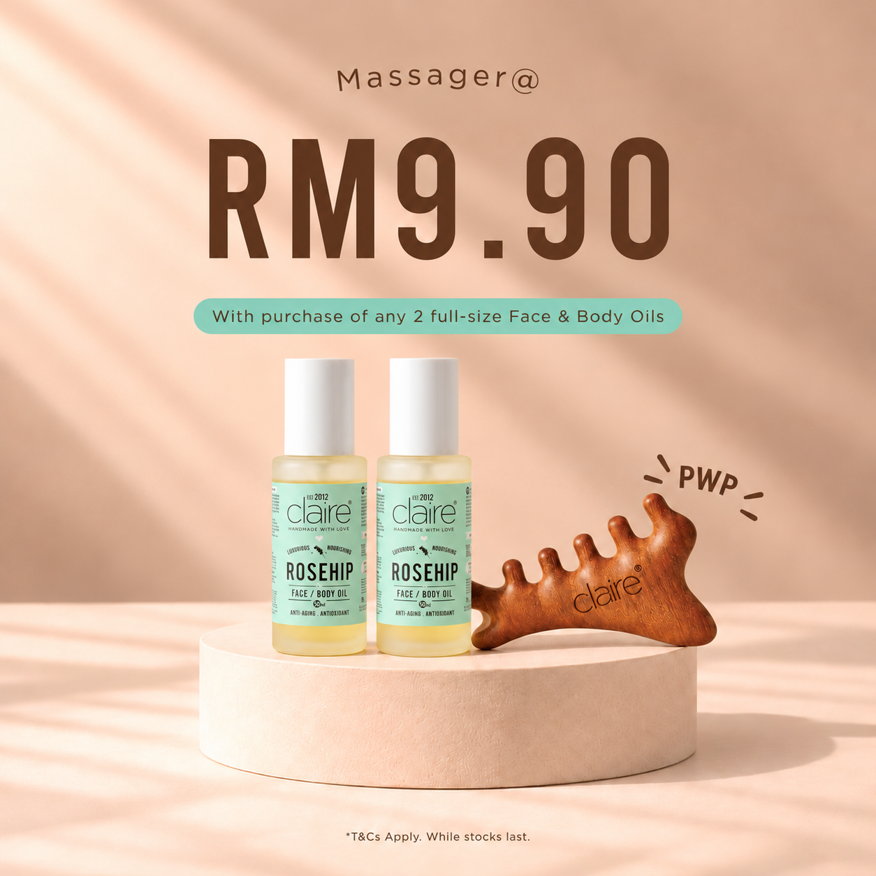 Rosehip Oil & Massager Promo