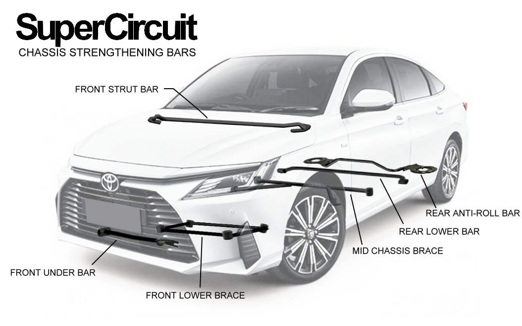 Toyota Vios AC100 Chassis Strengthening Bars