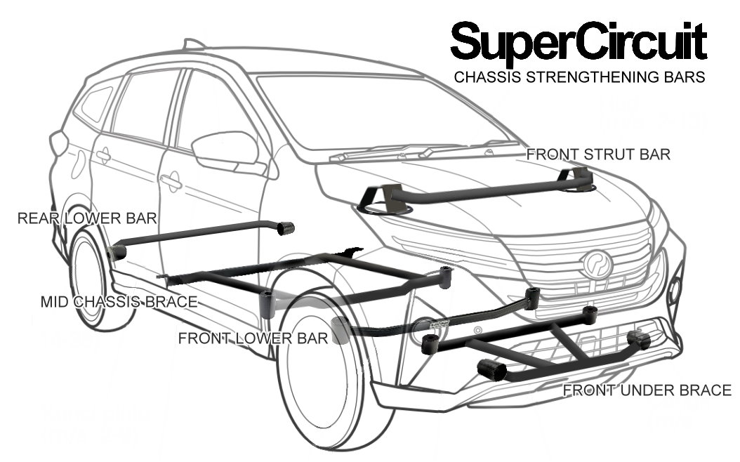 Perodua Aruz Chassis Bars