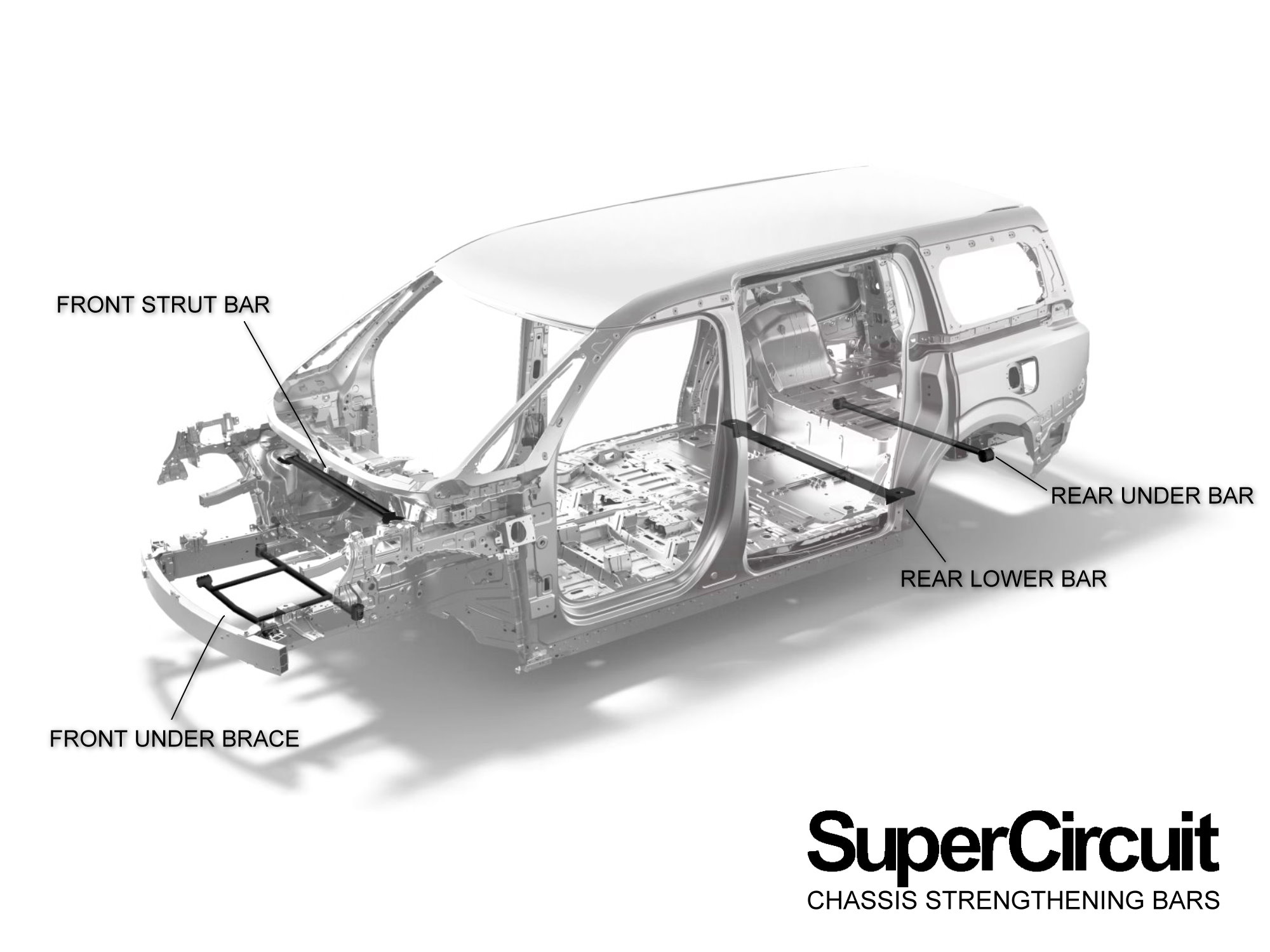 ZEEKR 009 chassis with supercircuit bars
