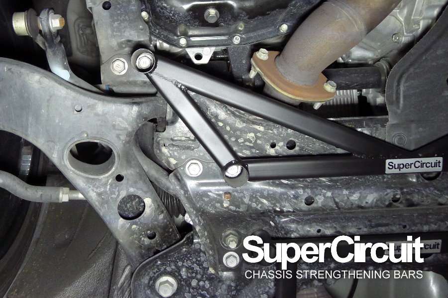 Toyota Harrier XU60 TURBO front under chassis reinforcement brace by SUPERCIRCUIT.