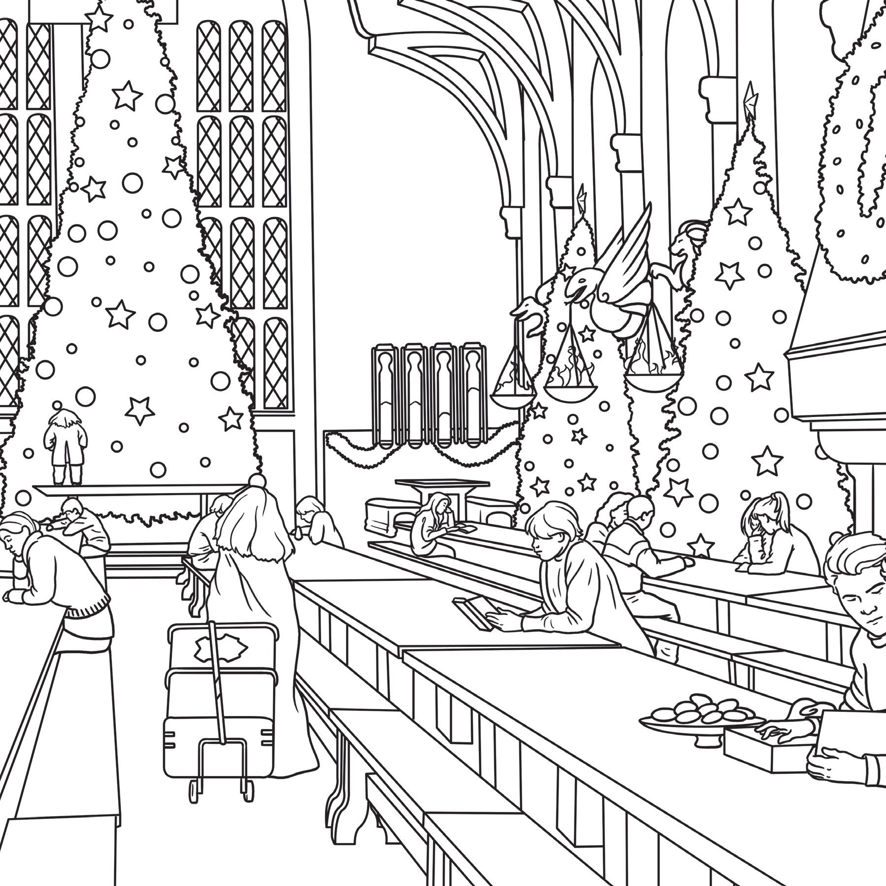 HP ESSENTIALS: Winter at Hogwarts: A Magical Colouring Set – BookaliciousMY