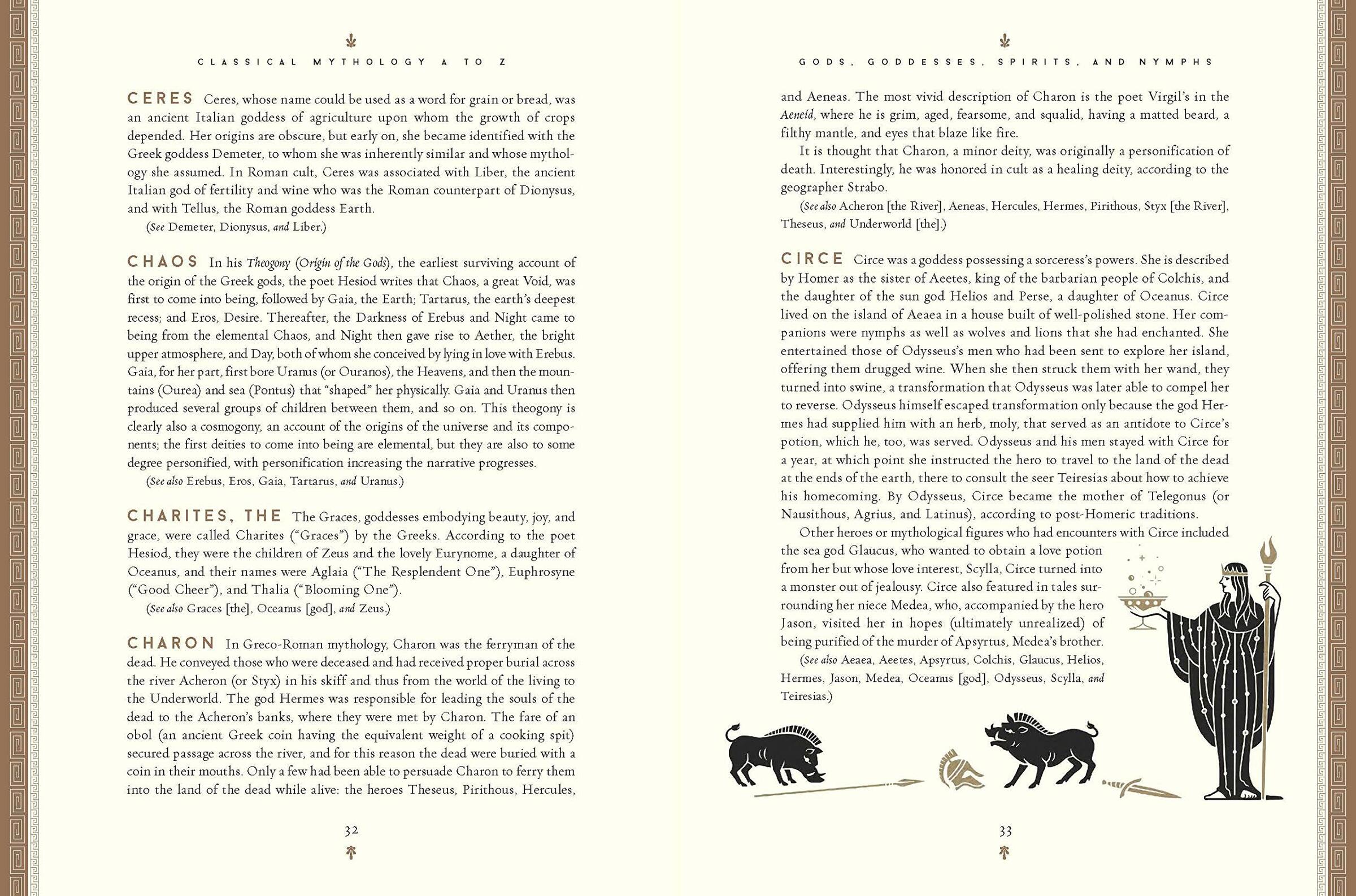 Classical Mythology A to Z: An Encyclopedia of Gods u0026 Goddesses, Heroes u0026  Heroines, Nymphs, Spirits, Monsters, and Places (Hardcover u2013 Illustrated)