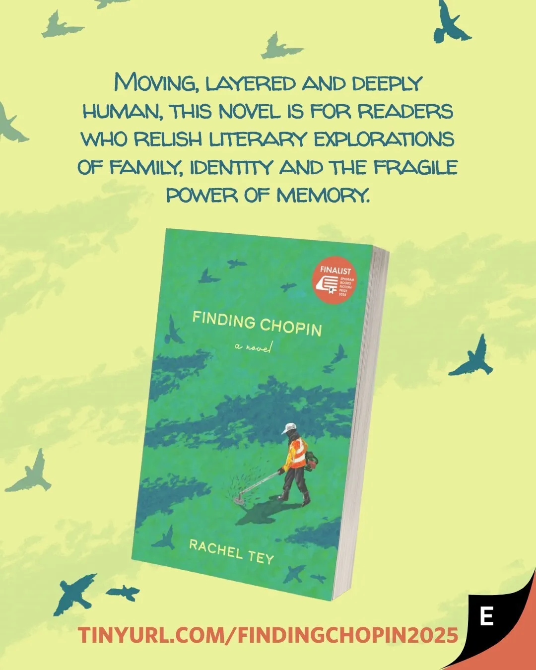 New Release — 𝘍𝘪𝘯𝘥𝘪𝘯𝘨 𝘊𝘩𝘰𝘱𝘪𝘯 is Rachel Tey’s first full-length work of fiction, a q