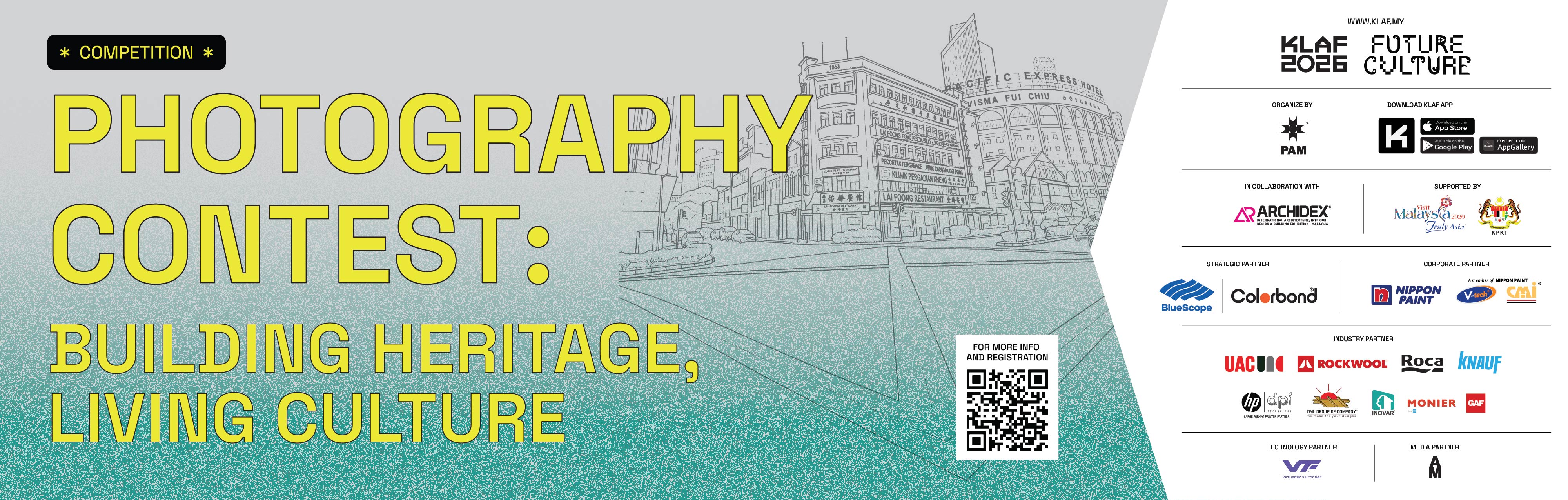 KLAF 2026 Photography Contest Banner — Building Heritage Living Culture