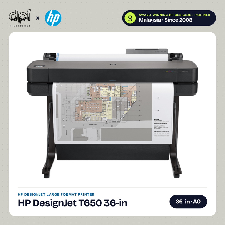 HP DesignJet T650 36in Printer