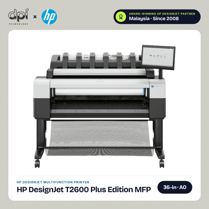 HP DesignJet T2600dr PostScript Plus Edition 36-inch multifunction plotter