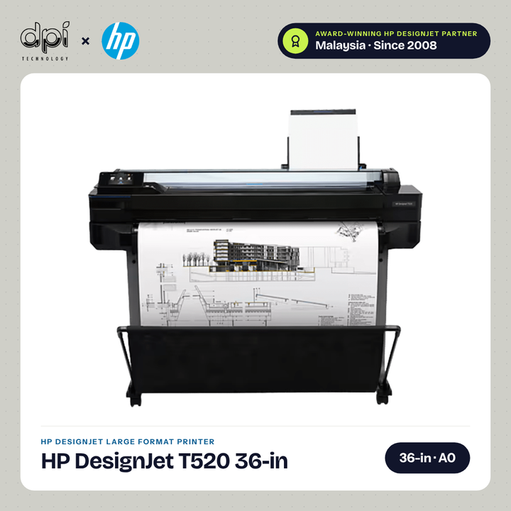 Refurbished HP DesignJet T520 36-inch A0 plotter