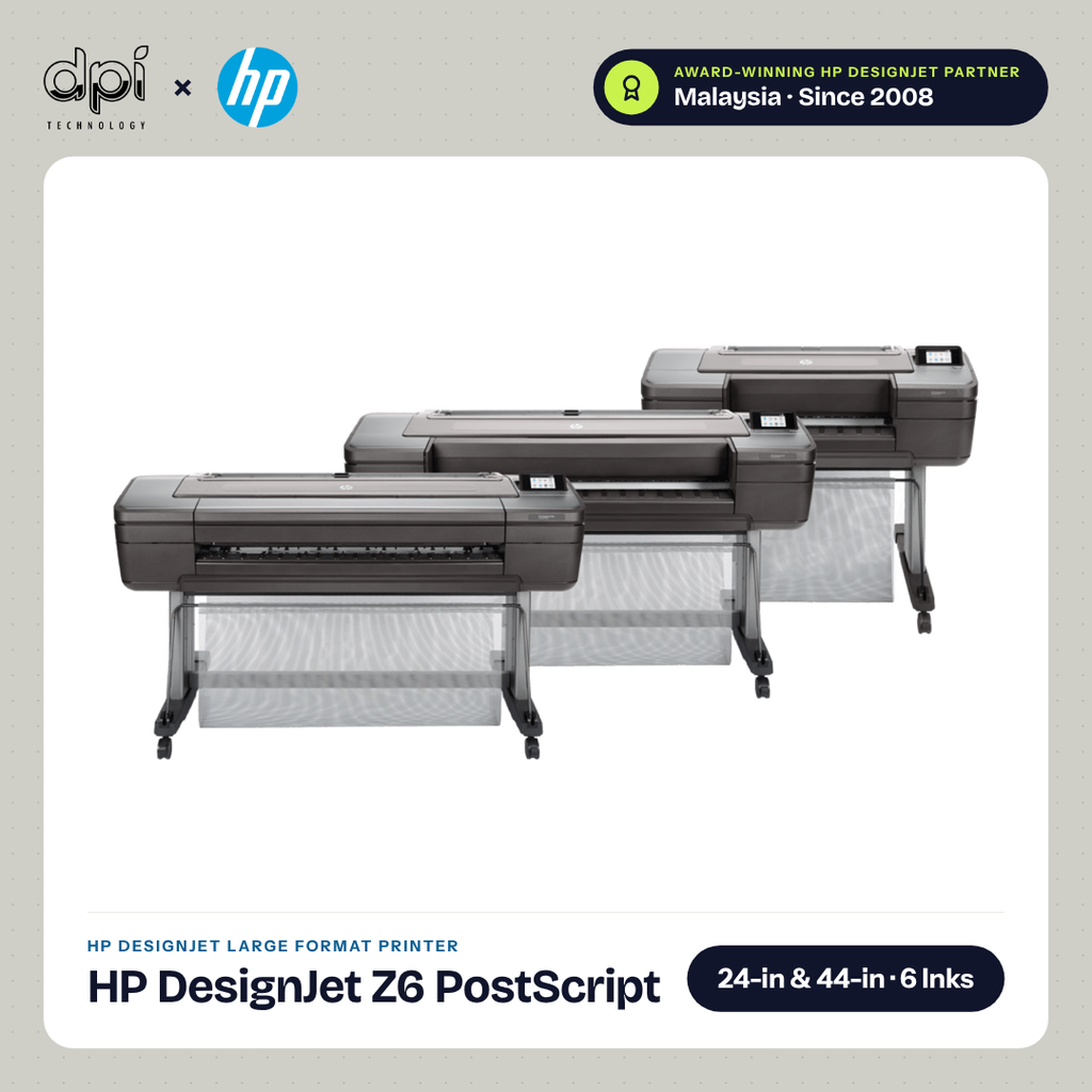 HP DesignJet Z6 PostScript 44-inch printer with 6 inks