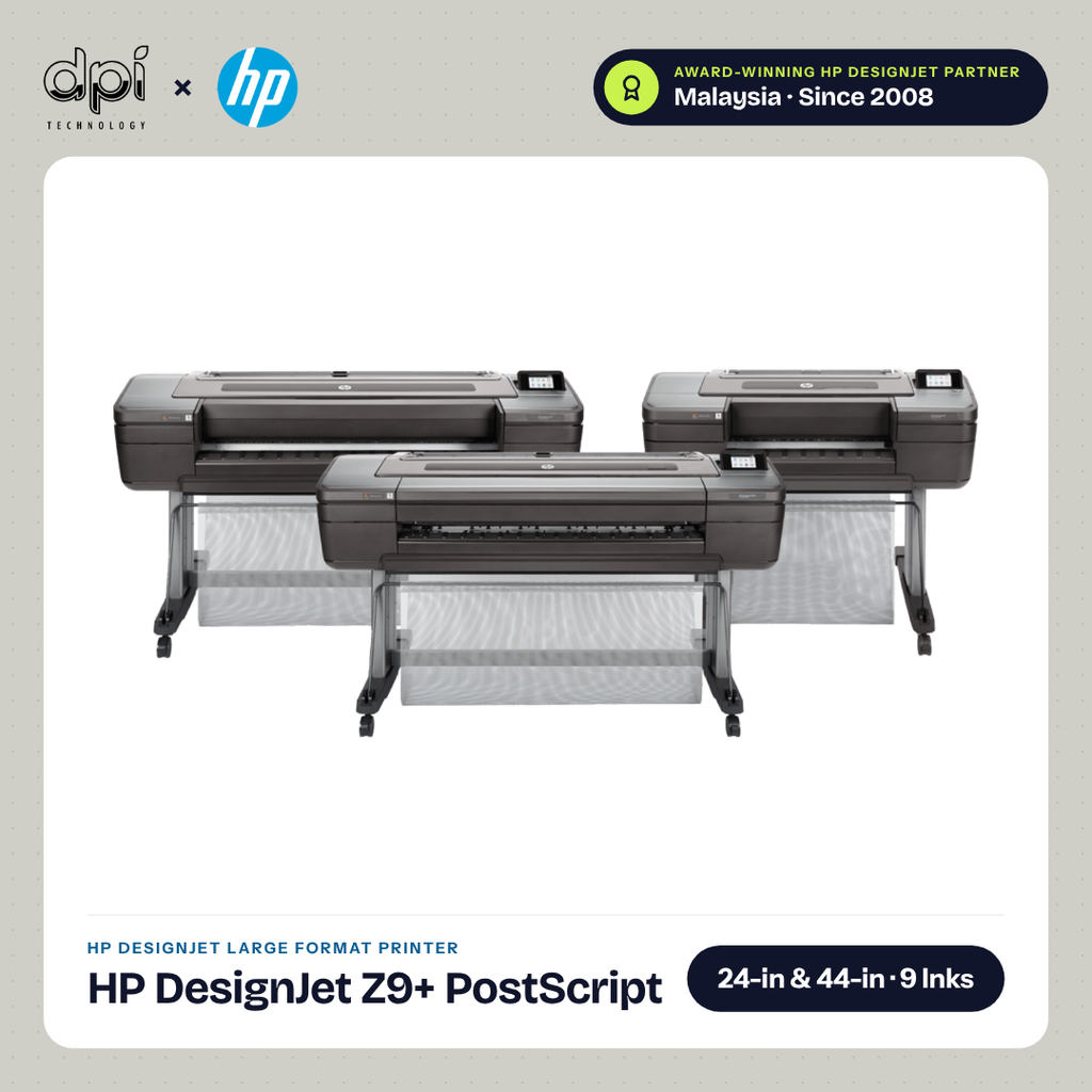 HP DesignJet Z9+ PostScript 44-inch printer with 9 inks