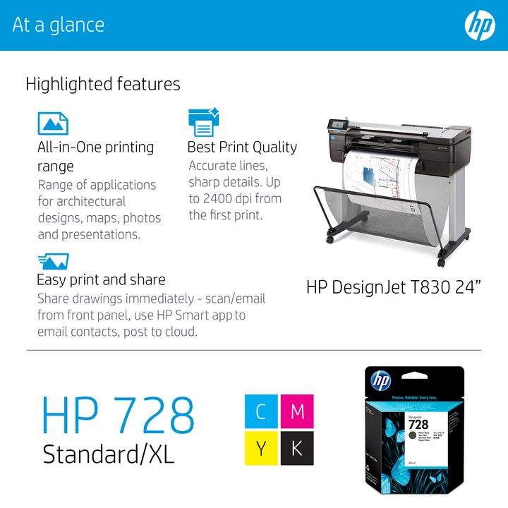 DesignJet_T830-24 A1 Scan Print Copy Printer