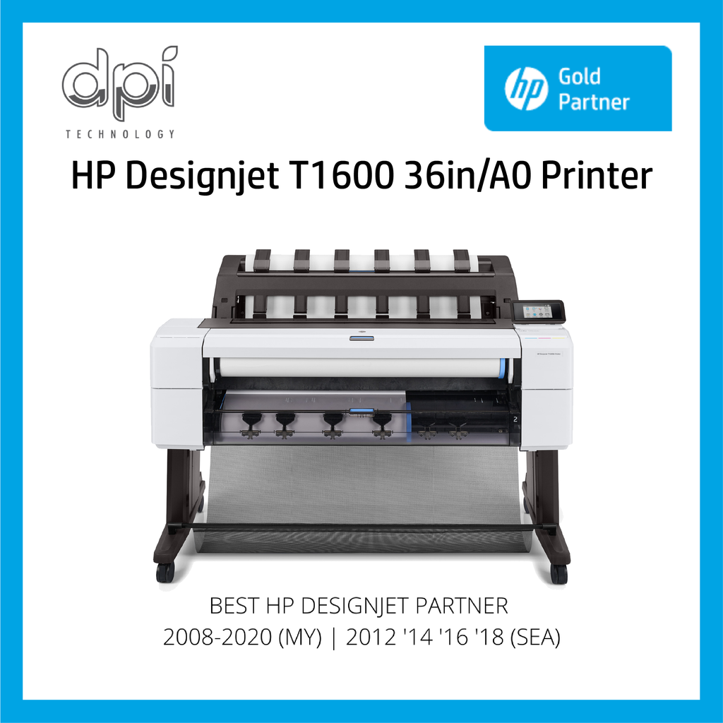 HP Designjet T1600 36in Printer (3EK10A)