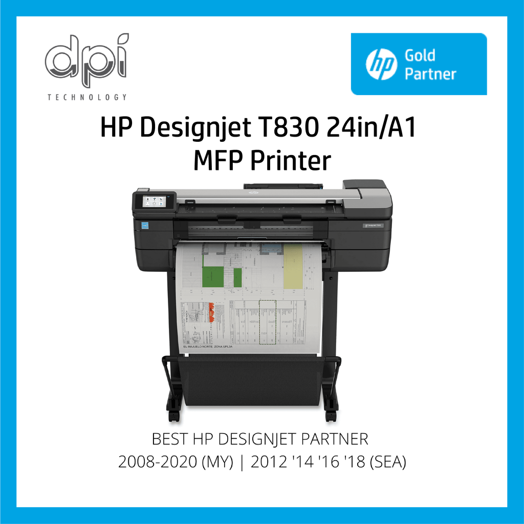 HP DesignJet T830 24in Multifunction Printer