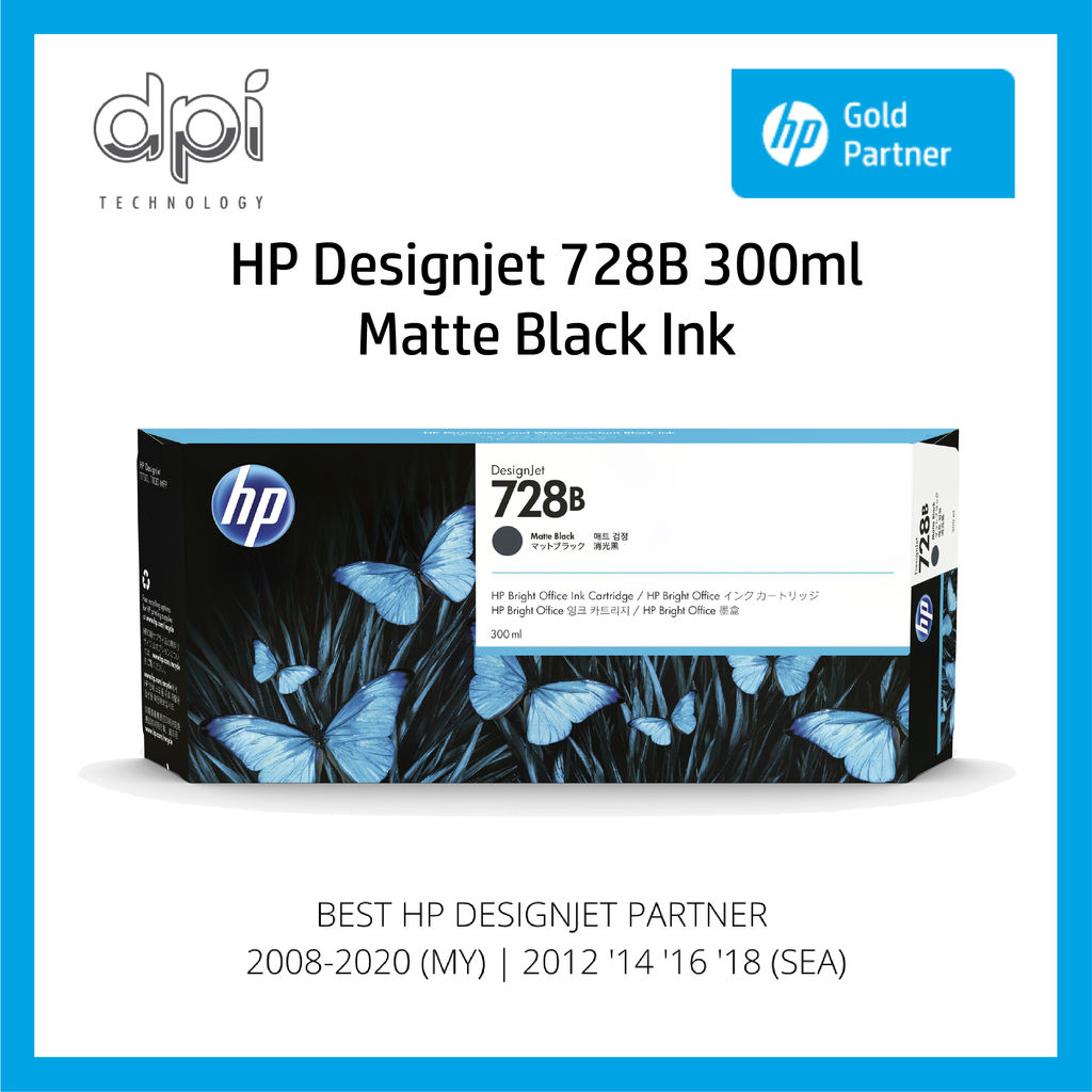 HP Designjet T730 & T830 Printer Black Ink