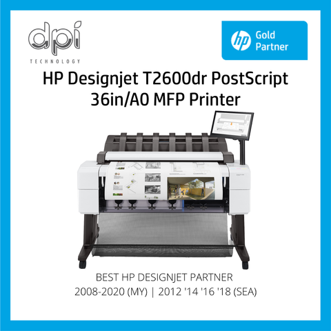 HP DesignJet T2600dr 36in Post Script